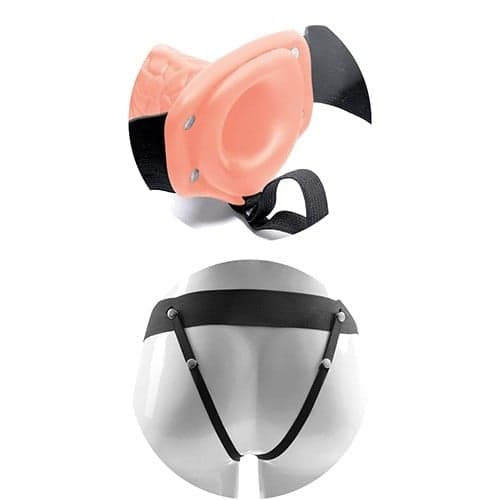 Strap-On Cavo Toyz4Lovers Real Rapture 20 cm Nero con Testicoli Harness Regolabile Sex Toy - 5