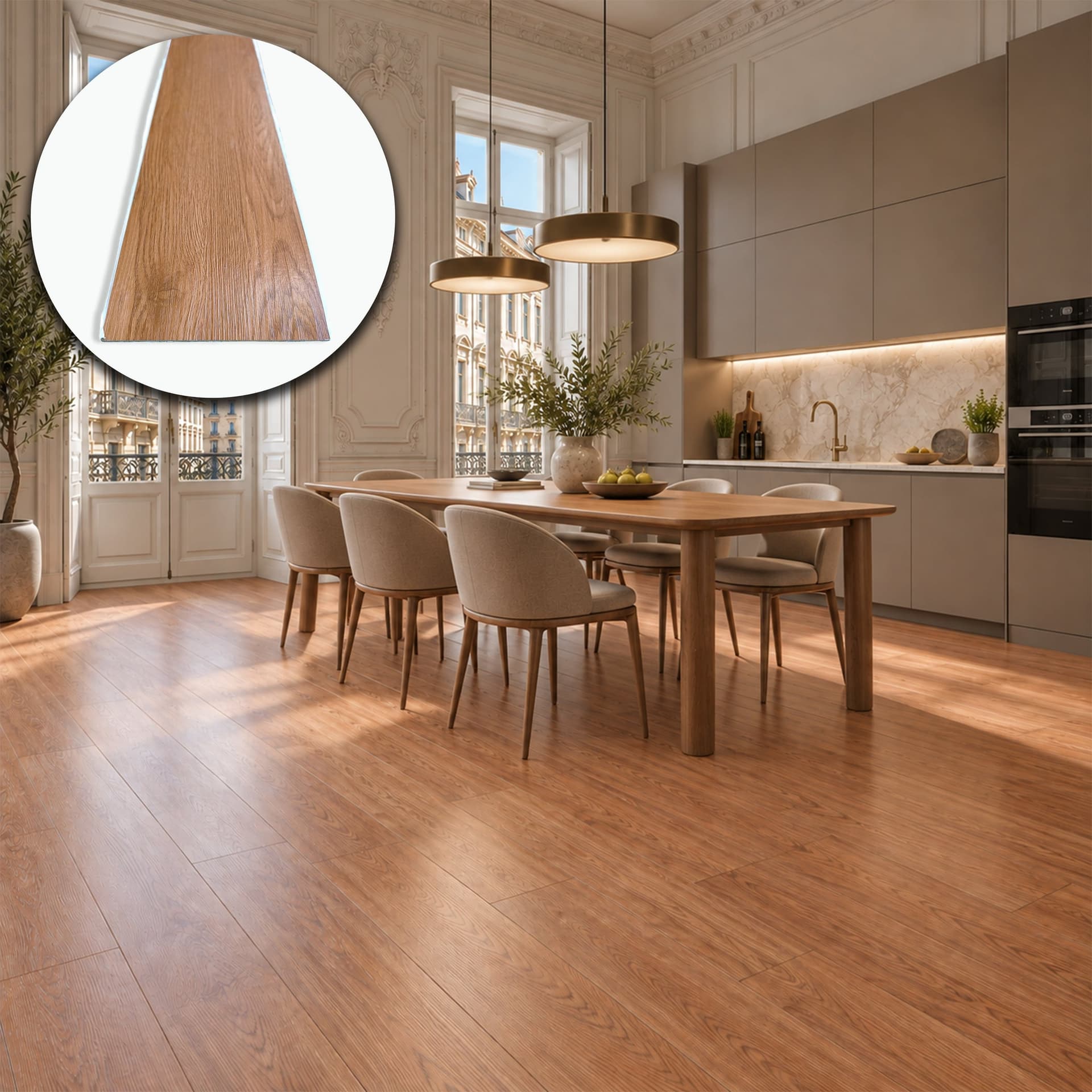 Pavimento LVT Autoadesivo Effetto Rovere Dorato 914x152x2 mm – Antigraffio, Resistente all'Acqua e Ignifugo - 3