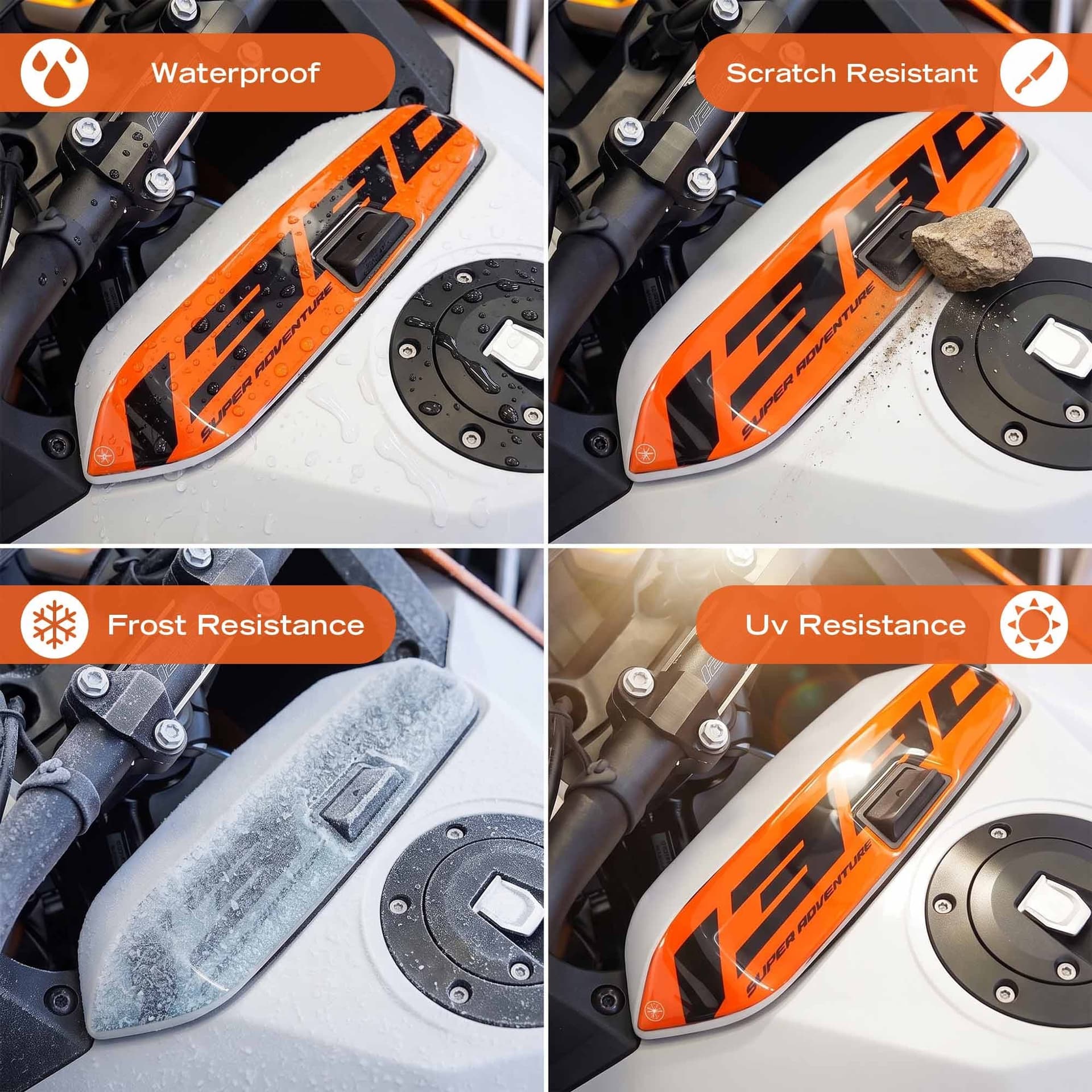 Adesivo 3D Sportello moto compatibile con KTM 1390 Super Adventure S 2026 - 3