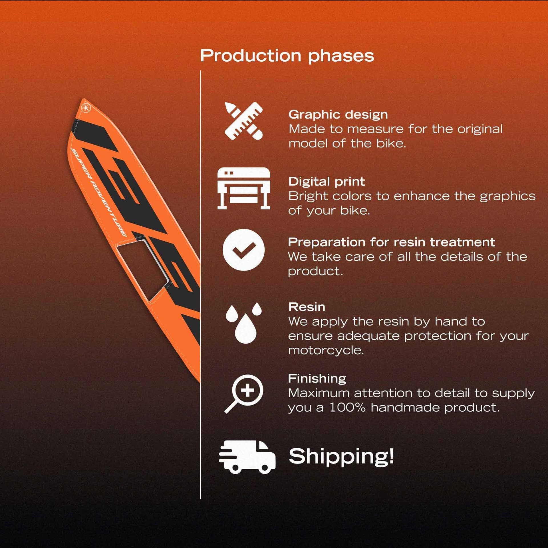 Adesivo 3D Sportello moto compatibile con KTM 1390 Super Adventure S 2026 - 4