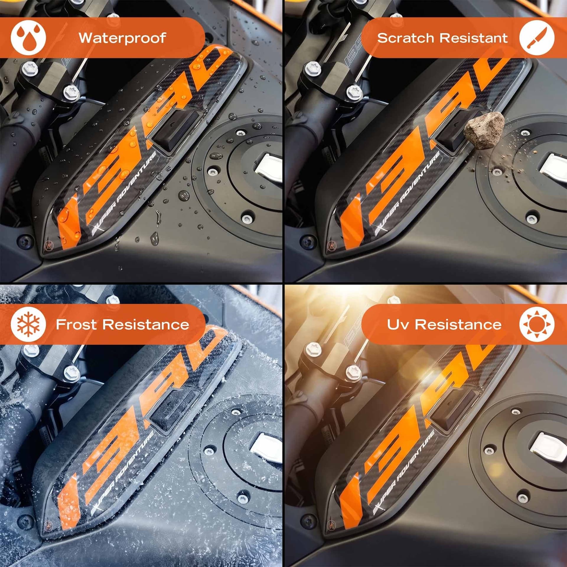 Adesivo 3D Sportello moto compatibile con KTM 1390 Super Adventure S 2026 - 9