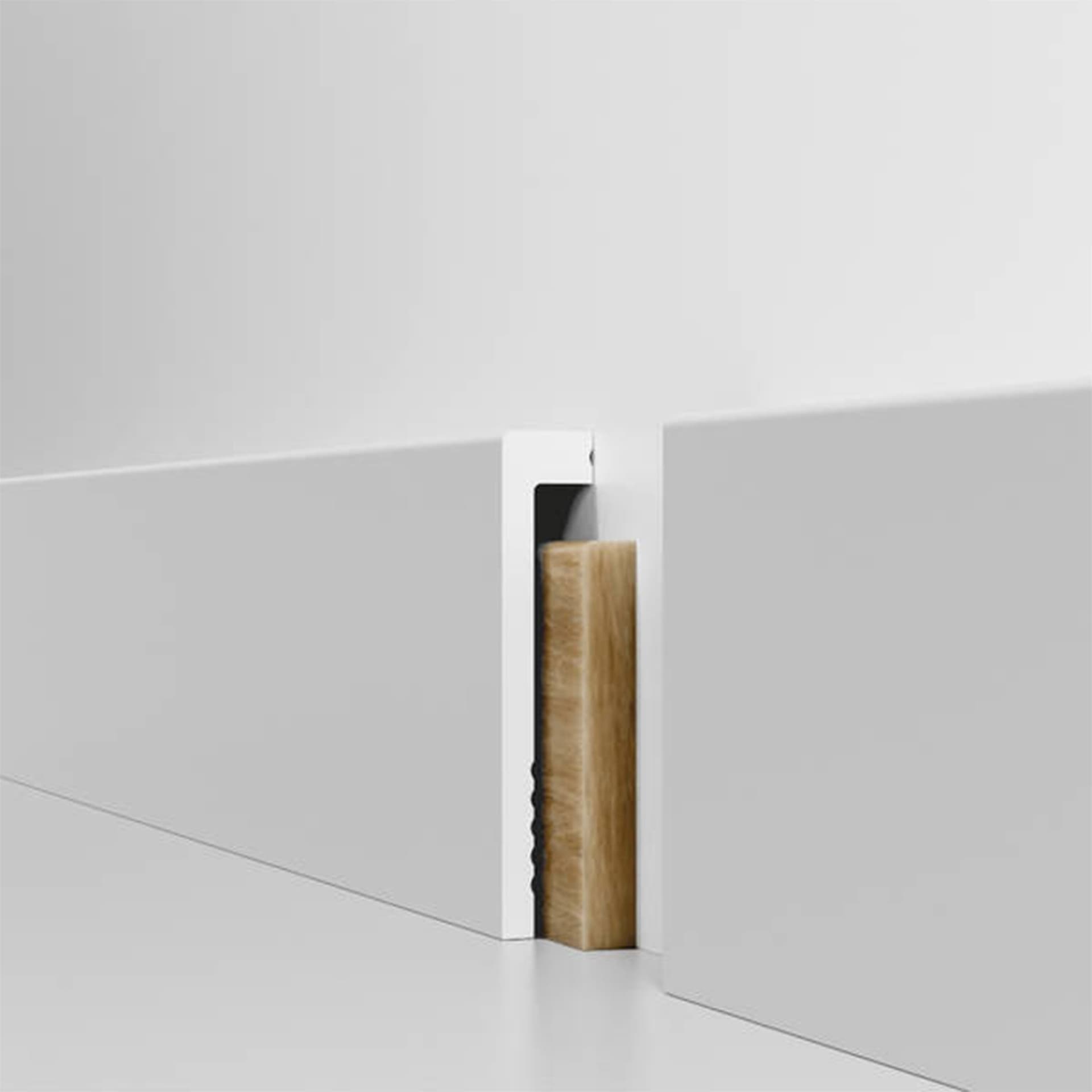 Pacco da 108 ML di Battiscopa BIANCO squadrato Coprimarmo - coprivecchio 115x23mm in POLIMERI - 4