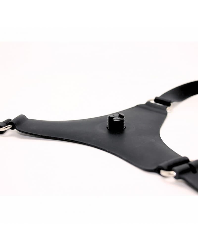 Strap-On Rimba Bondage Play Big Dildo 20 cm Silicone Ø5 cm Harness Regolabile Intercambiabile - 4