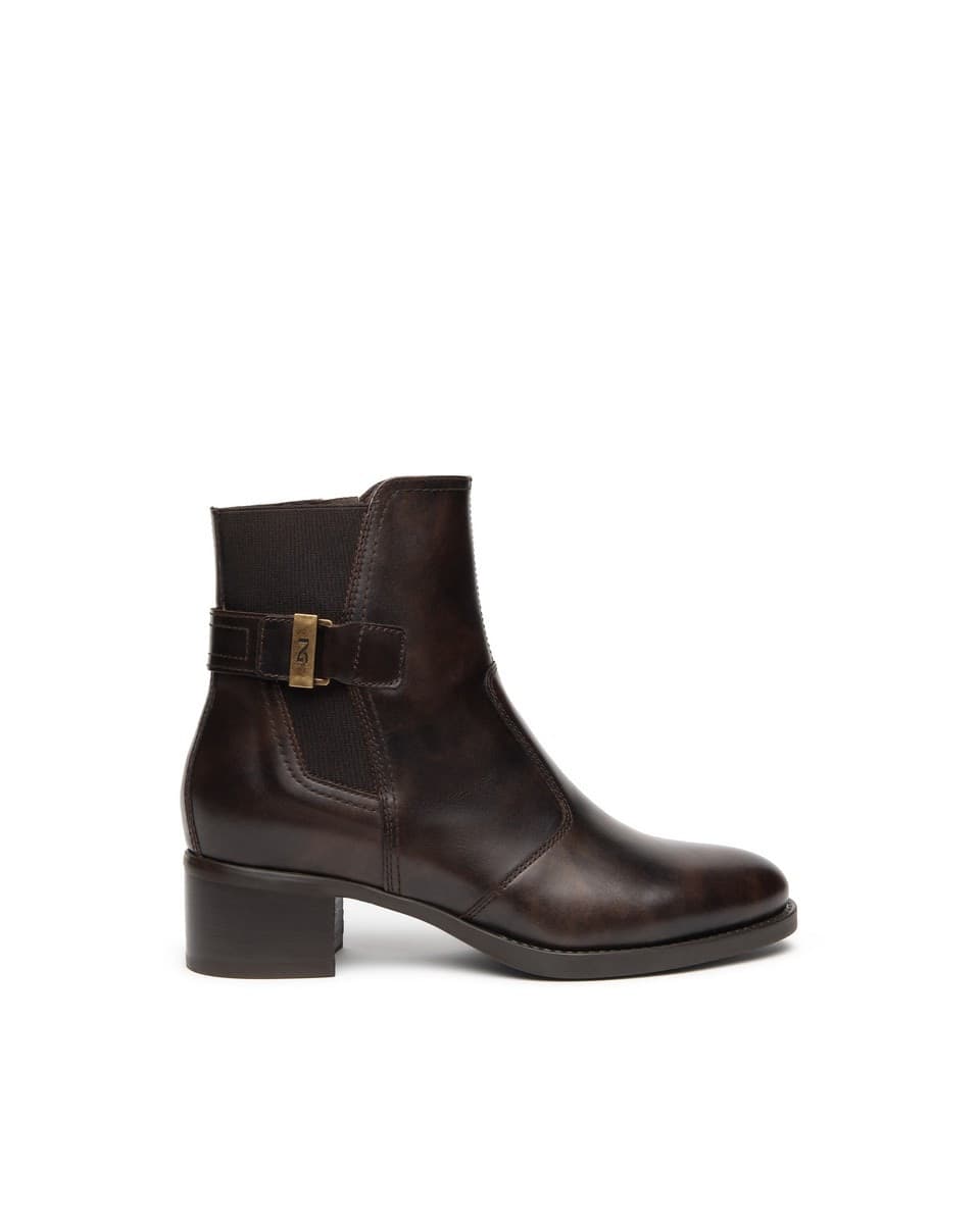 Nero Giardini stivaletti donna in pelle marrone, color caffé I617213D301