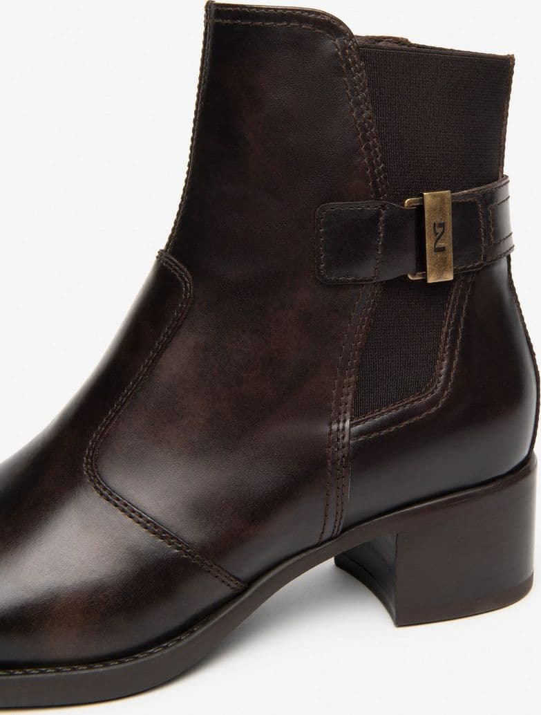 Nero Giardini stivaletti donna in pelle marrone, color caffé I617213D301 - 3