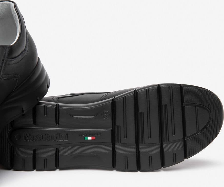 Nero Giardini sneakers uomo in pelle nero I601280U100 - 4