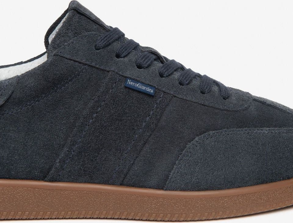 Nero Giardini sneakers uomo in camoscio blu I601330U200 - 3