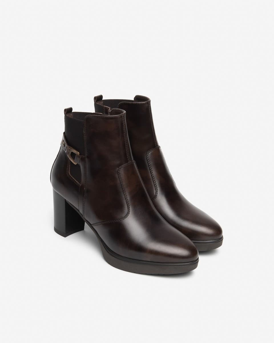 Nero Giardini stivaletti da donna in pelle marrone color caffé I617261D301 - 2