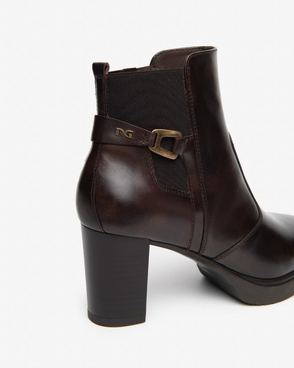 Nero Giardini stivaletti da donna in pelle marrone color caffé I617261D301 - 3