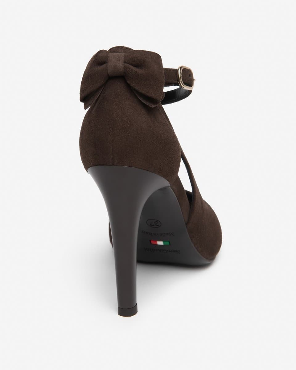Nero Giardini decolte in camoscio testa moro I617560DE300 - 3