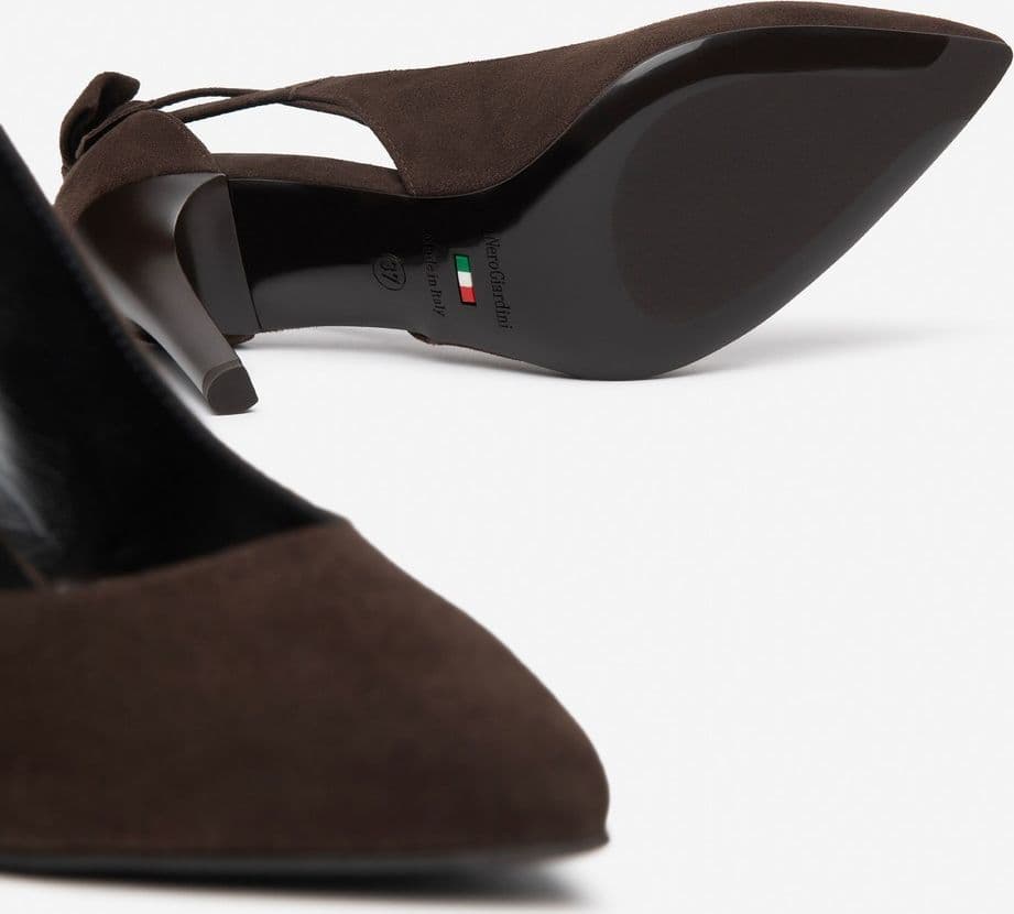 Nero Giardini decolte in camoscio testa moro I617560DE300 - 4