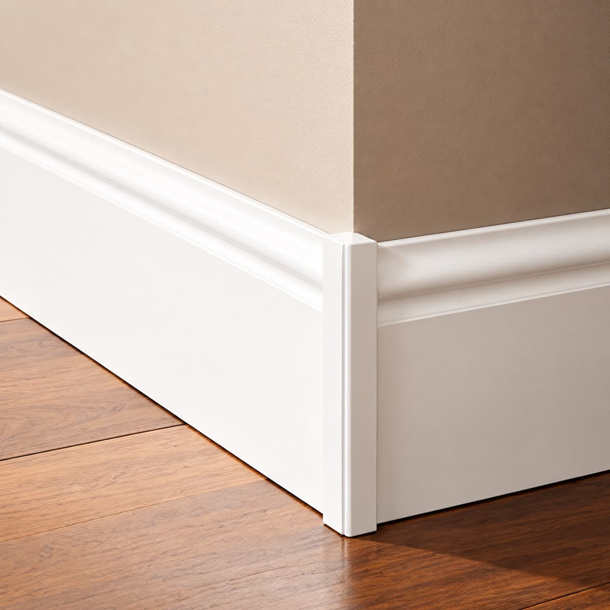 Angolari interno/esterno per battiscopa bianco - universale in polimeri – Kit 8 pezzi rifilabili 23x23x250 mm - 7