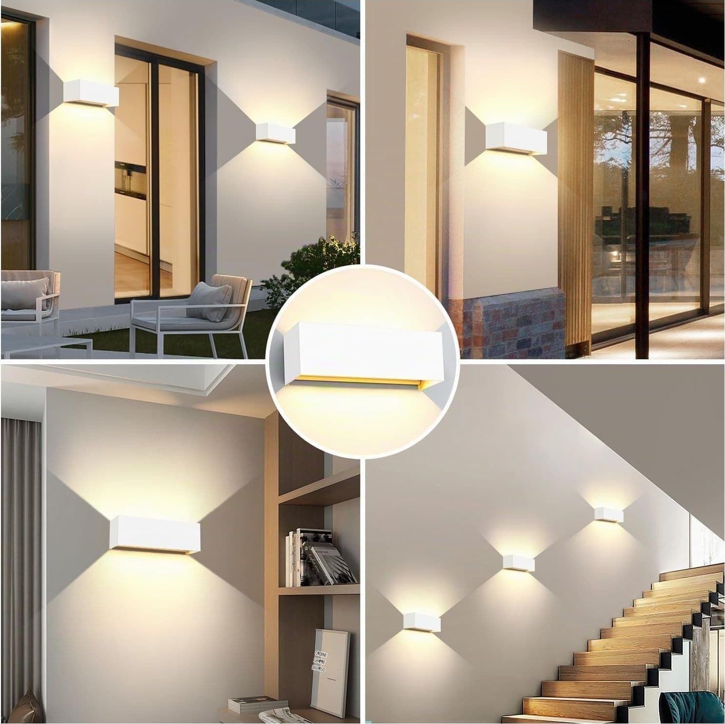 Applique 2 LED Parete 30W 3000K IP65 Bianco Caldo Fascio Regolabile 120° Esterno - 6