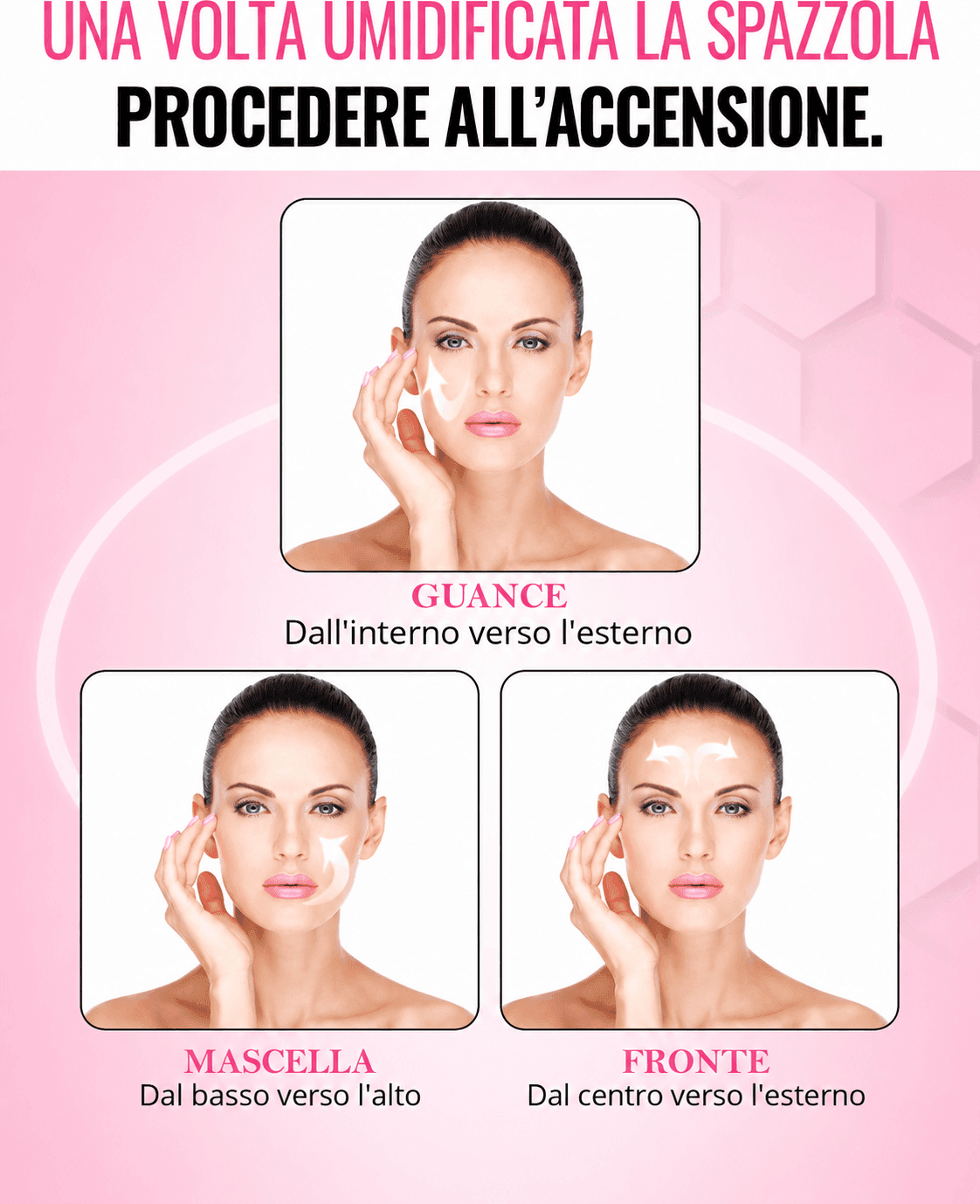 Spazzola Pulizia Viso Elettrica Silicone Sonica USB Esfoliante Massaggio Gialla - 4