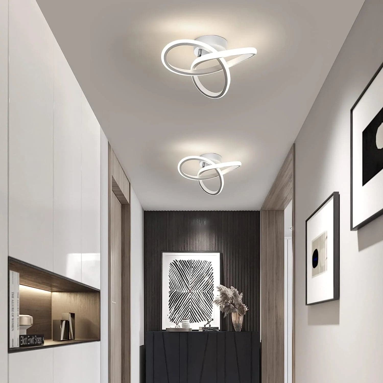 Plafoniera LED Soffitto 22W 2475LM 4500K Bianca Fiore 25cm Lampadario Moderno - 3