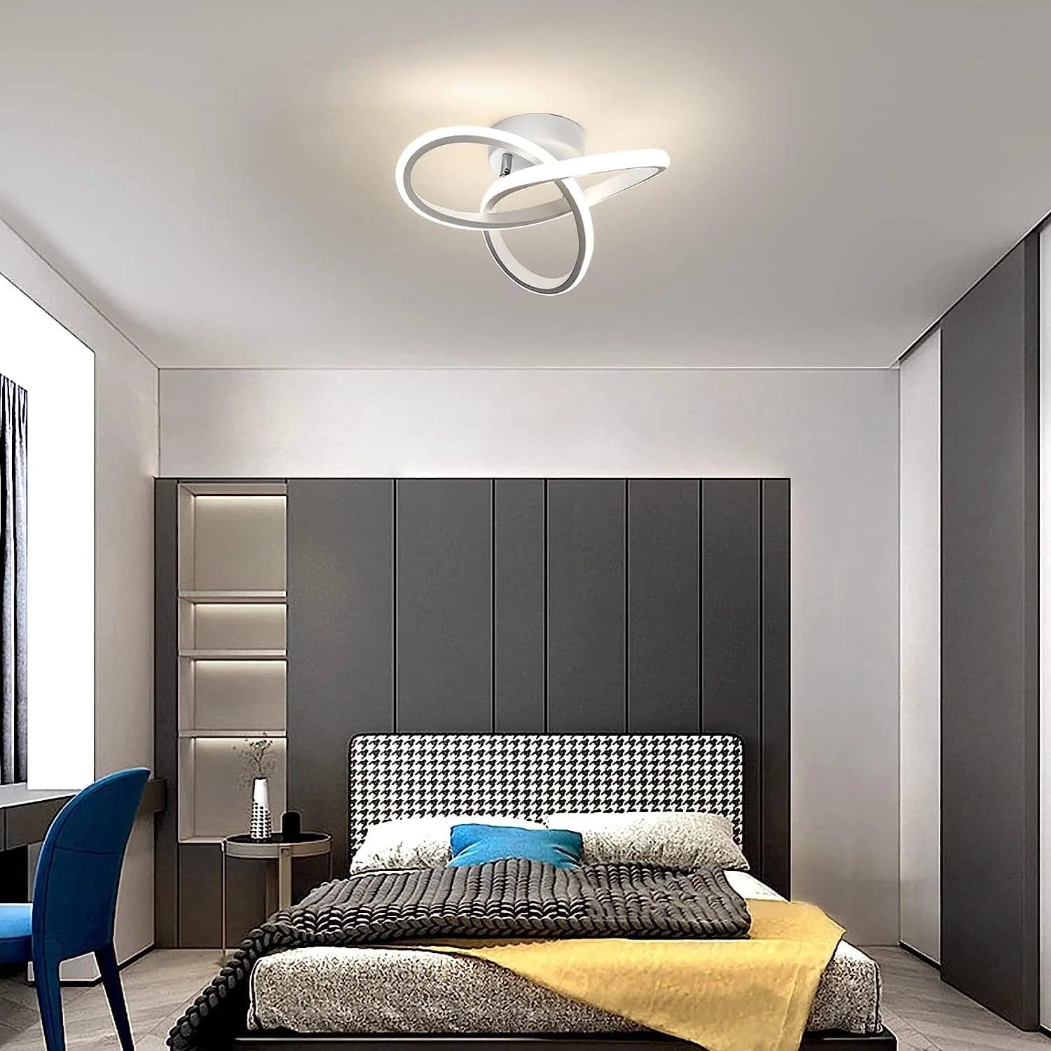 Plafoniera LED Soffitto 22W 2475LM 4500K Bianca Fiore 25cm Lampadario Moderno - 4