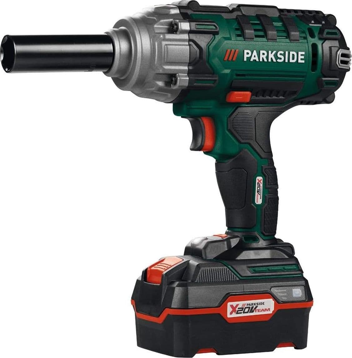 Avvitatore a Impulsi Parkside PASSK 20-Li C4 da 100 a 400 Nm da 20 V con Batteria e Caricabatteria con Bussole Montaggio Gomme - Prodotto Esposto - 4