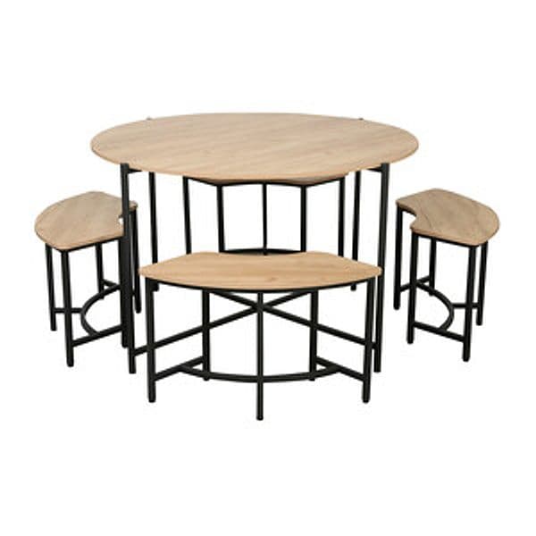 C SET TAVOLO TONDO C/4 PANCHE D 80 COMPACT ROUND- C LINE DESIGN- 1,0 pz