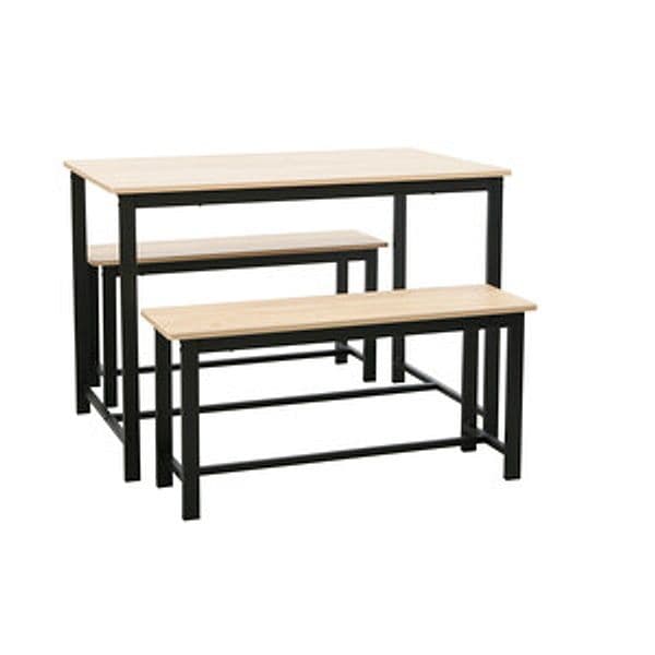 C SET TAVOLO C/2 PANCHE ROVERE/NERO COMPACT RECT- C LINE DESIGN- 1,0 pz