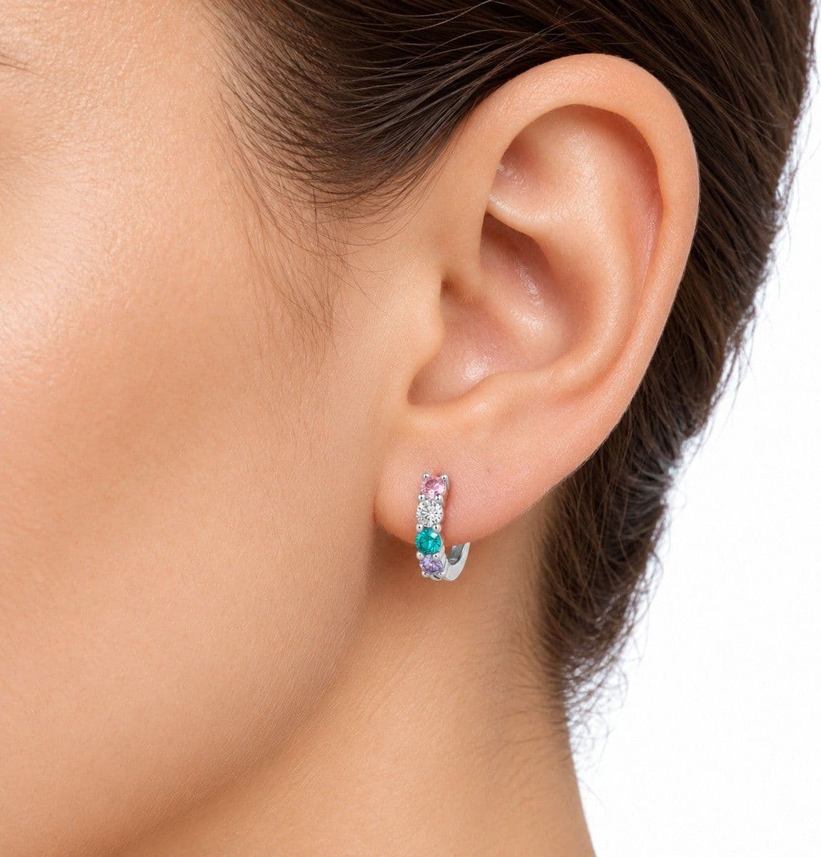 Laura P. - Orecchino hoops zirconi colorati - 2