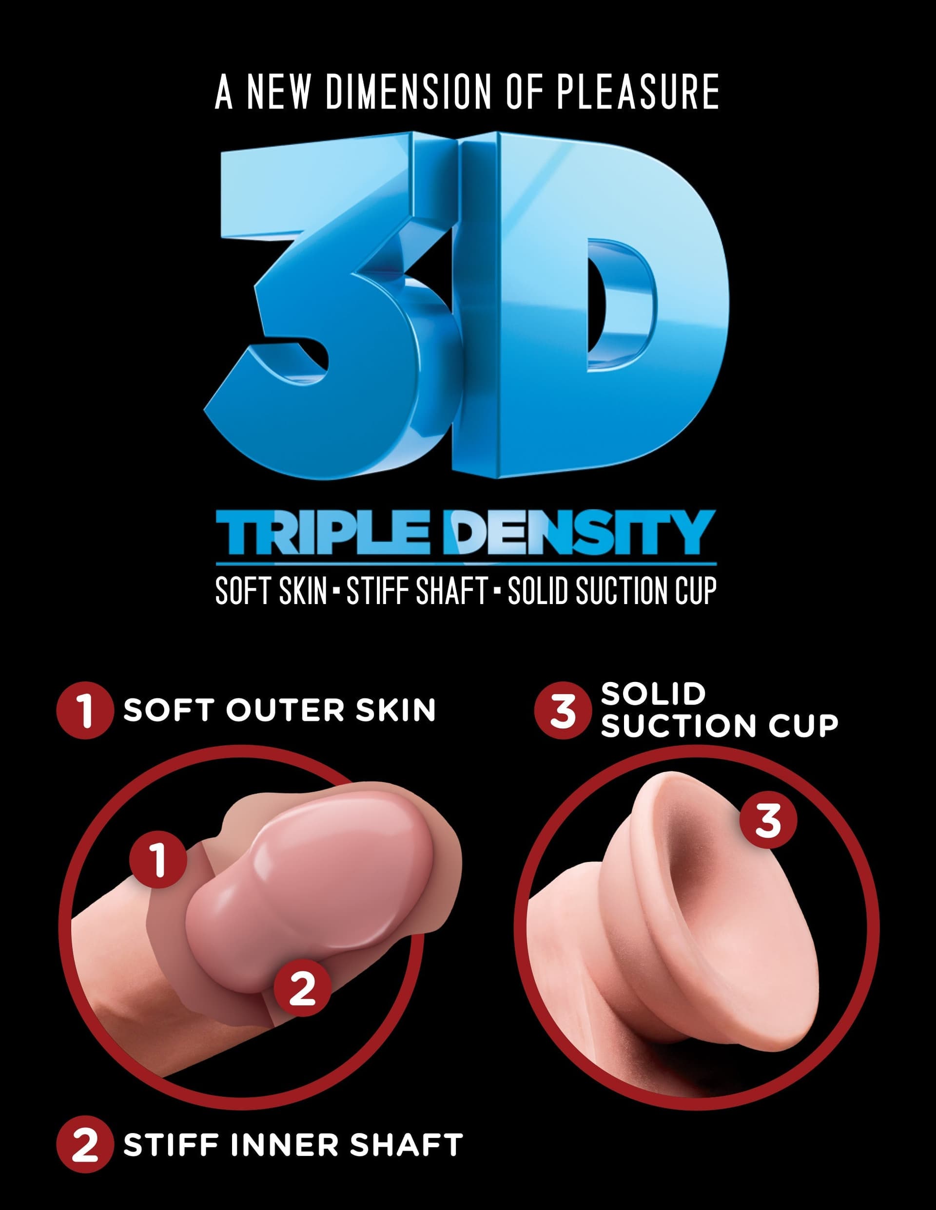 Dildo Realistico Pipedream King Cock Plus Fat 25 cm Triple Density Ventosa - 8