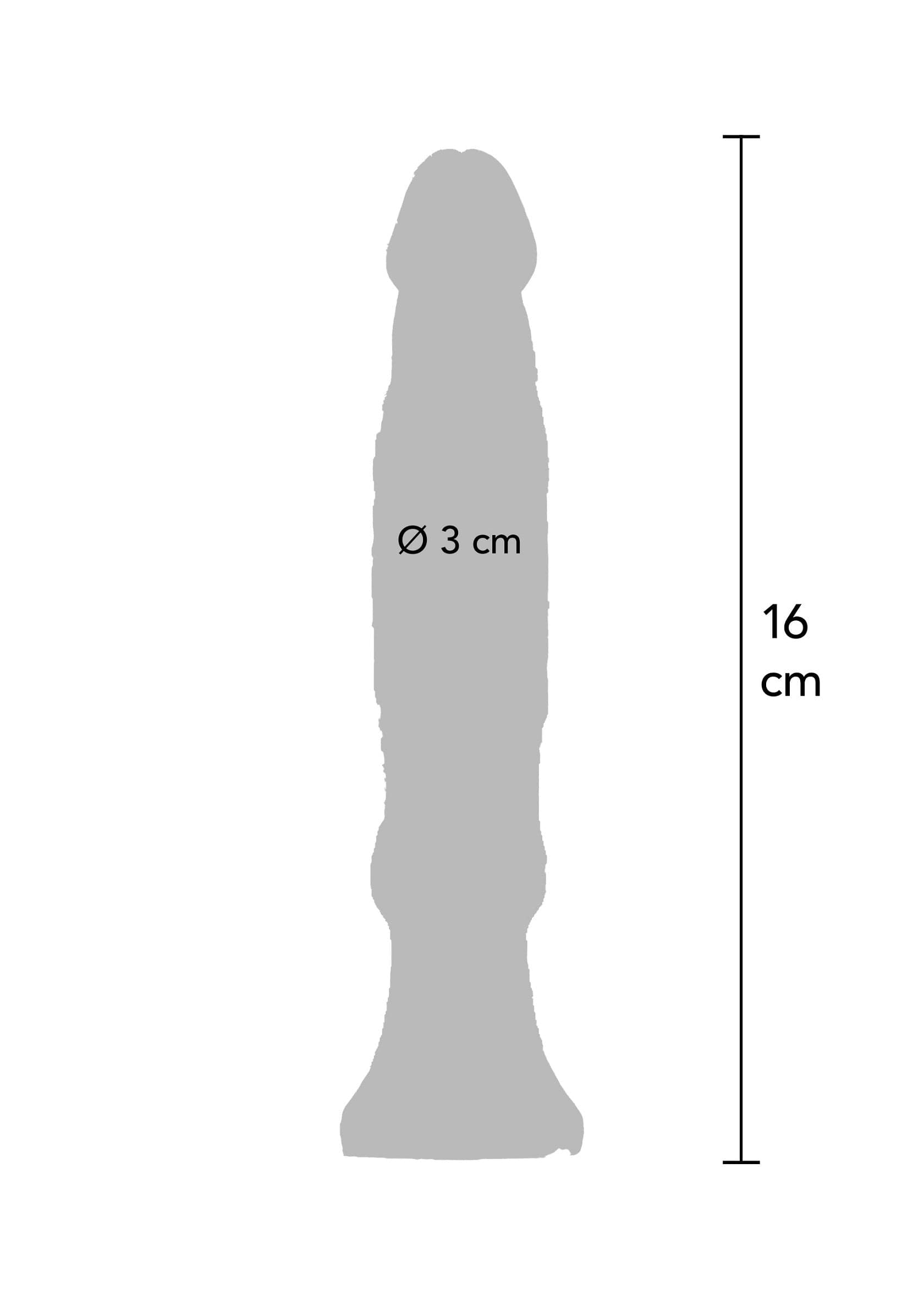 Dildo Anale ToyJoy Anal Play Starter 16 cm TPE Viola Base Svasata - 3
