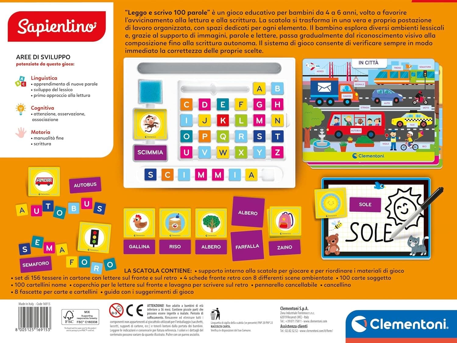 Clementoni - Sapientino Leggo e Scrivo 100 Parole 16915 - 6