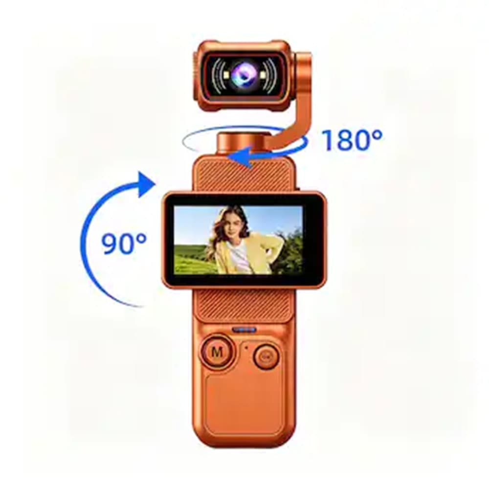 VIDEOCAMERA ULTRA HD TASCABILE VLOG OBIETTIVO RUOTABILE SCHERMO ORIENTABILE PORTATILE DV11 - 2