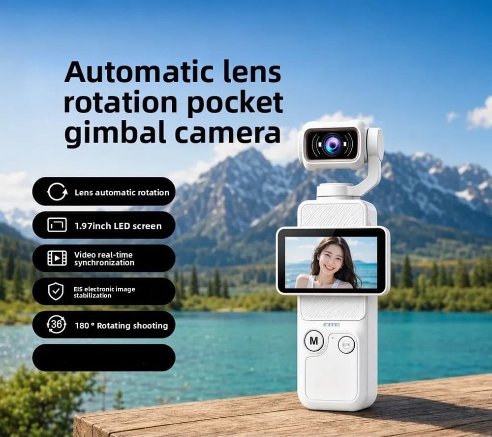 VIDEOCAMERA ULTRA HD TASCABILE VLOG OBIETTIVO RUOTABILE SCHERMO ORIENTABILE PORTATILE DV11 - 5