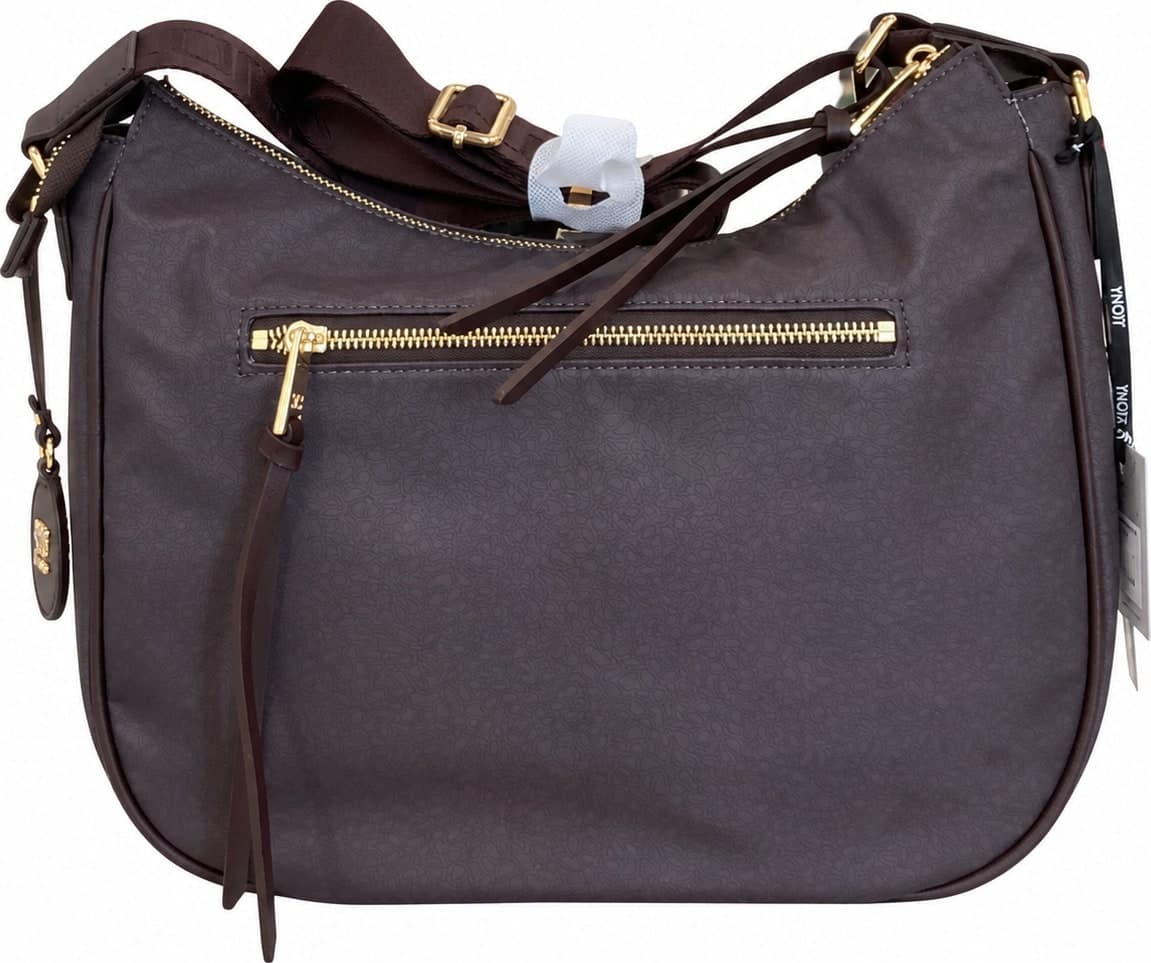 Ynot borsa hobo donna Cloud tessuto stampato brown - 5