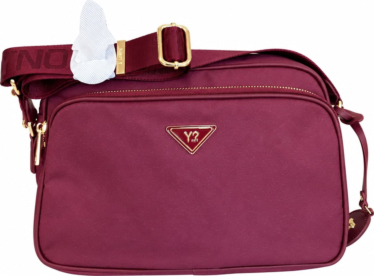Ynot borsa a tracolla donna Cloud tessuto stampato wine - 2