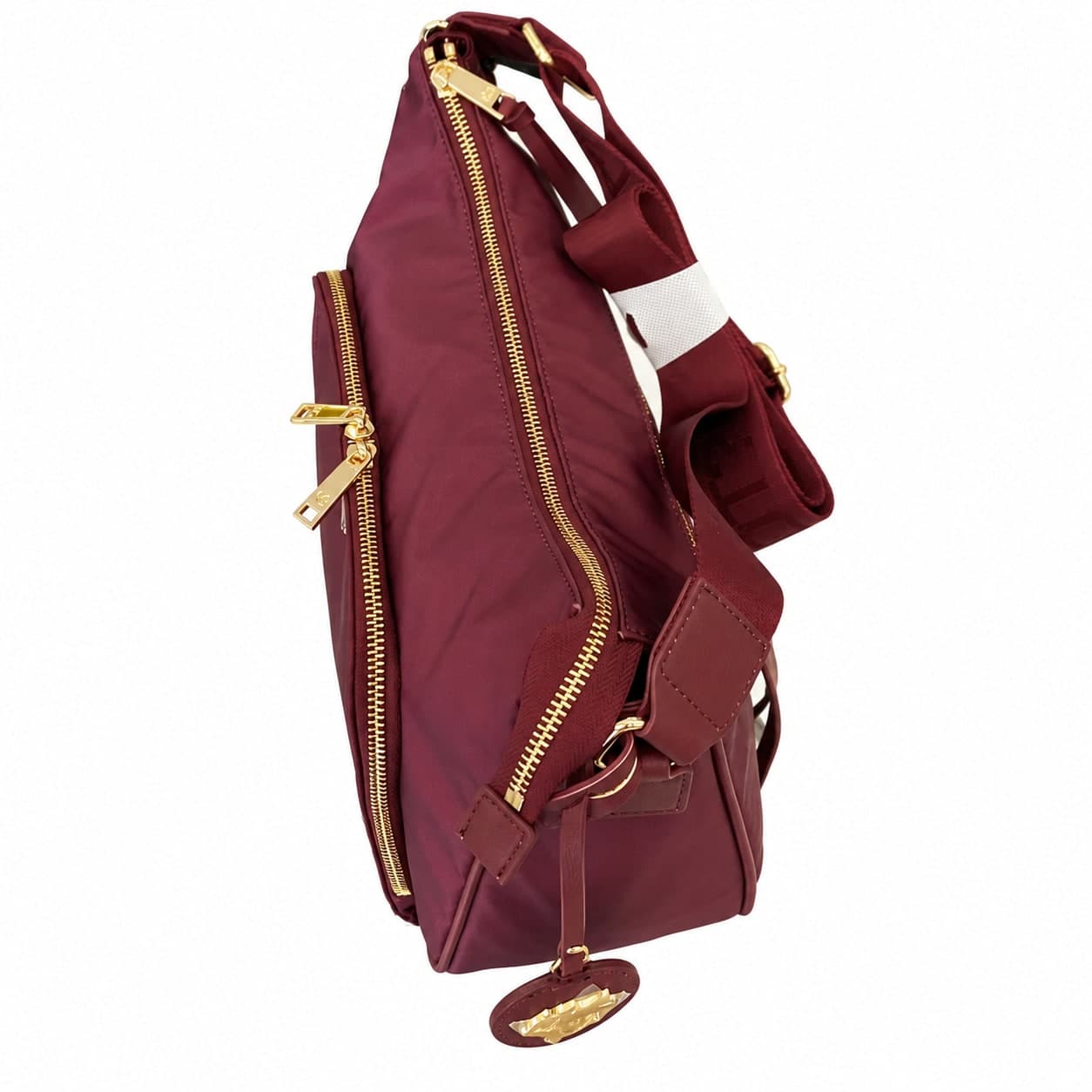 Ynot borsa donna hobo Cloud tessuto stampato wine - 5