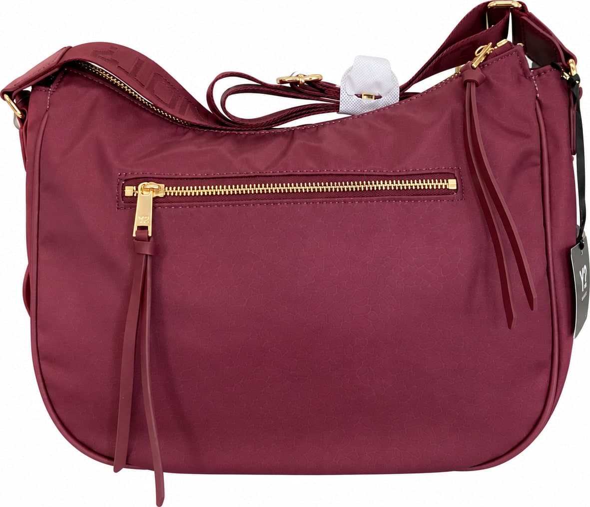 Ynot borsa donna hobo Cloud tessuto stampato wine - 6