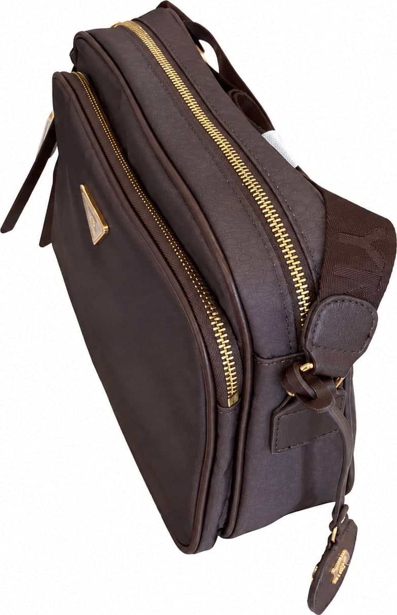 Ynot borsa a tracolla donna Cloud tessuto stampato brown - 4