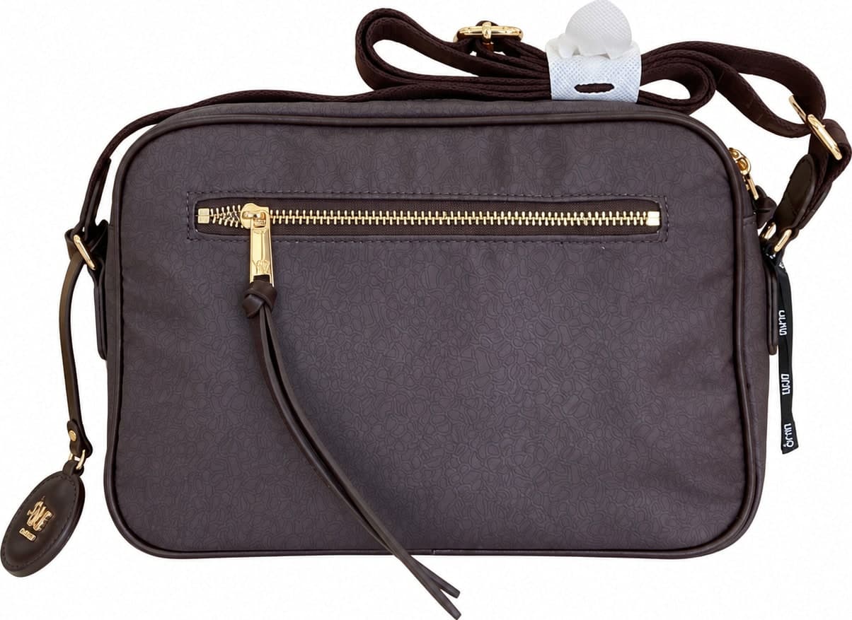 Ynot borsa a tracolla donna Cloud tessuto stampato brown - 5