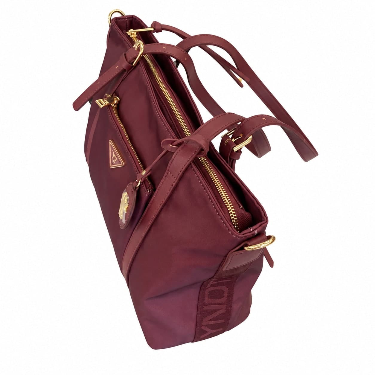 Ynot borsa shopping donna Cloud tessuto stampato wine - 4