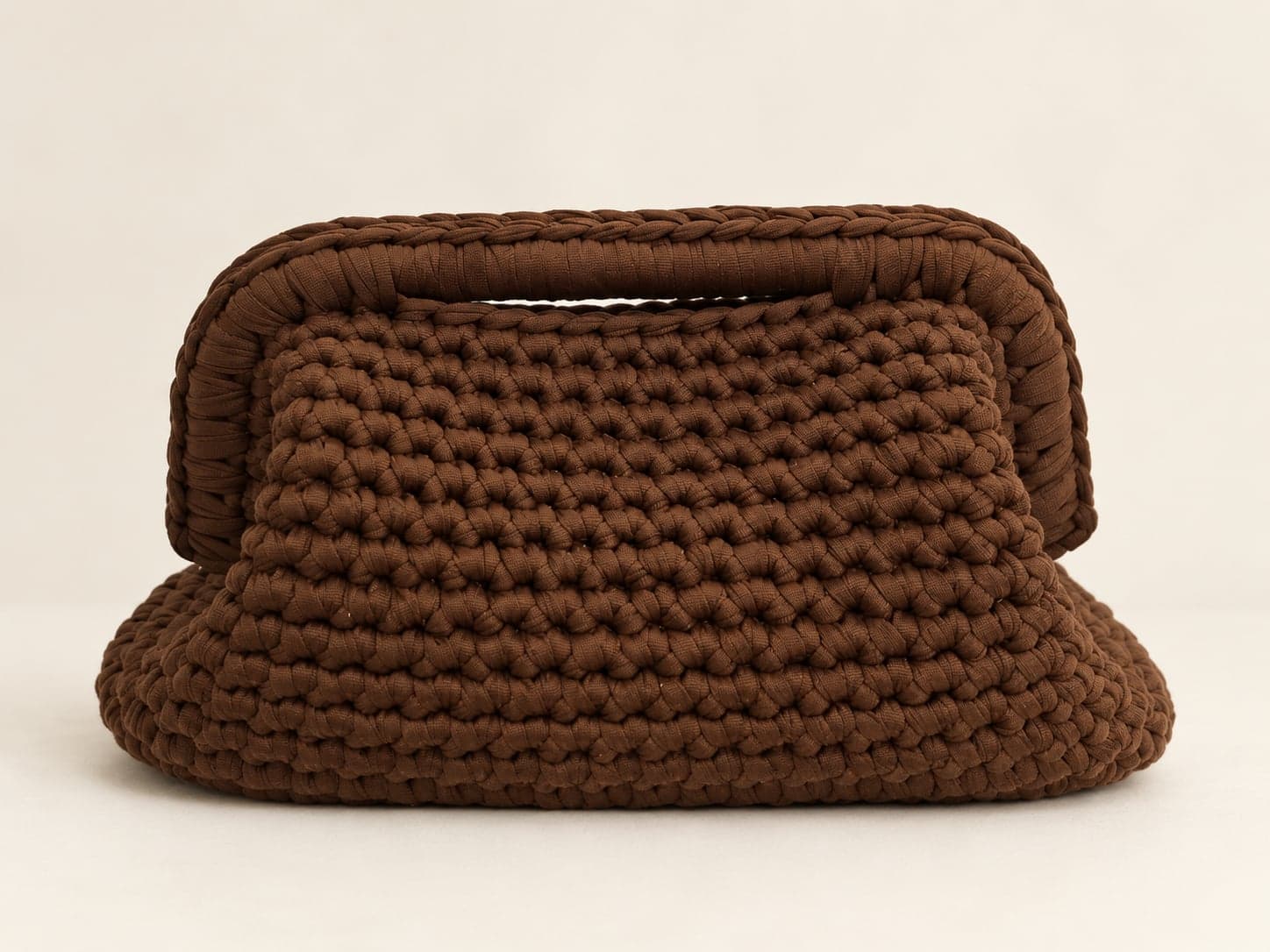 Clutch bag Outfix all’uncinetto marrone - 2