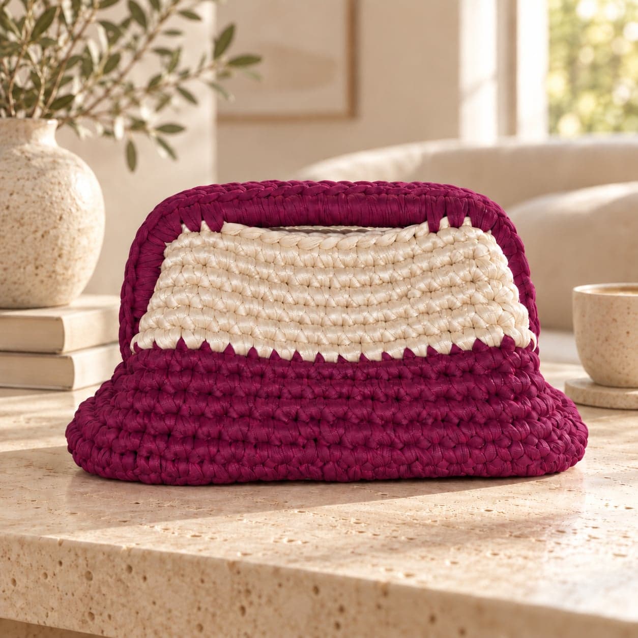 Outfix Clutch bag beige bordò - 2