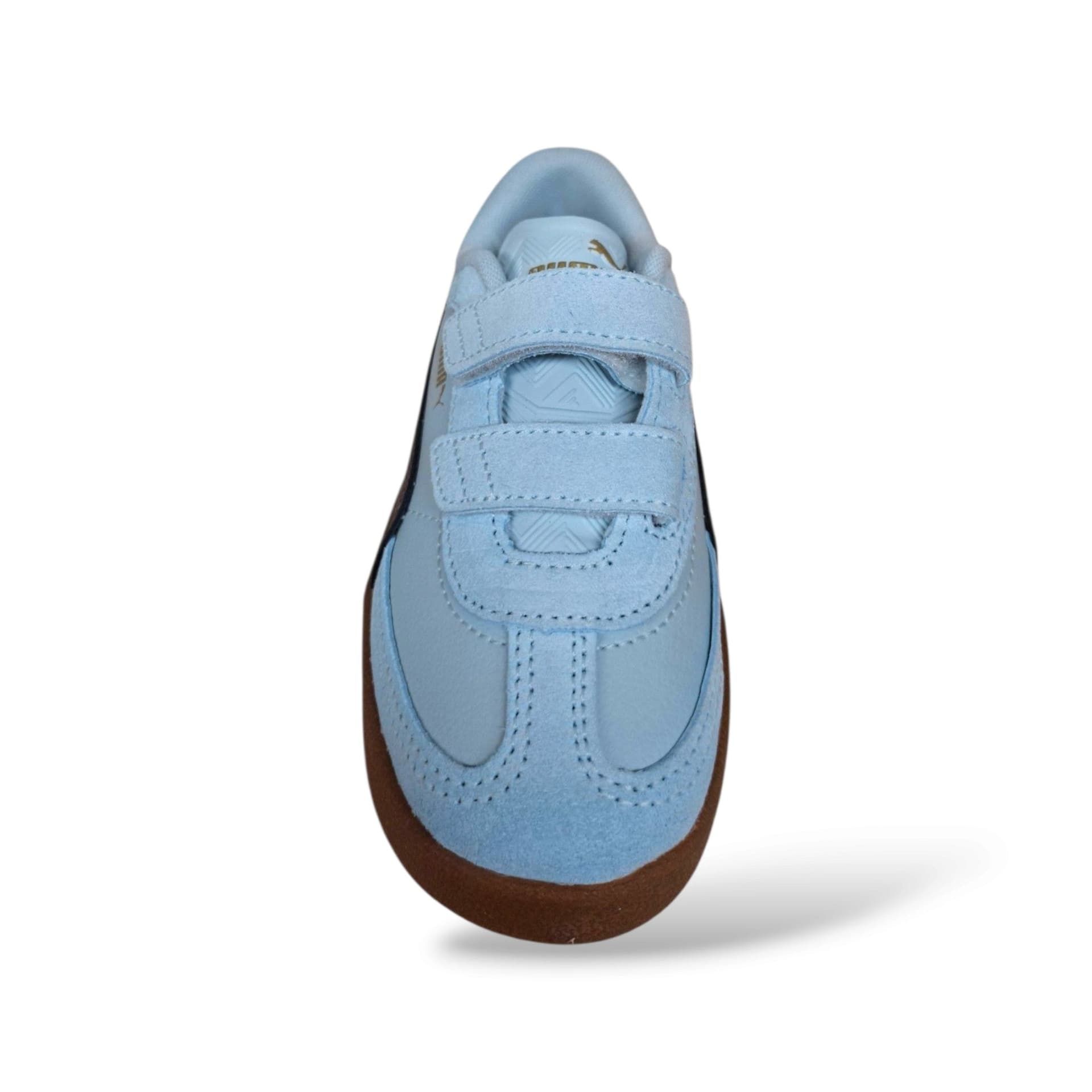 Sneakers Puma Club II bambina verde acqua, bordeaux e beige, suede e velcro, taglie 20-27 - 4