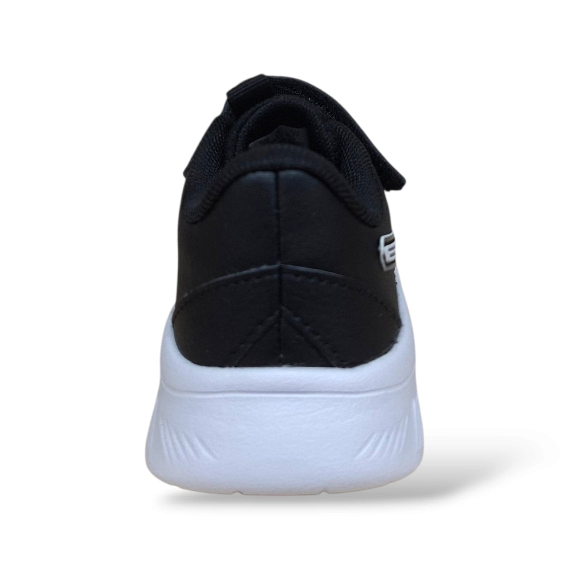Sneakers Puma Flex Focus bambino nere e bianche in pelle, elastico e velcro, taglie 28-35 - 3