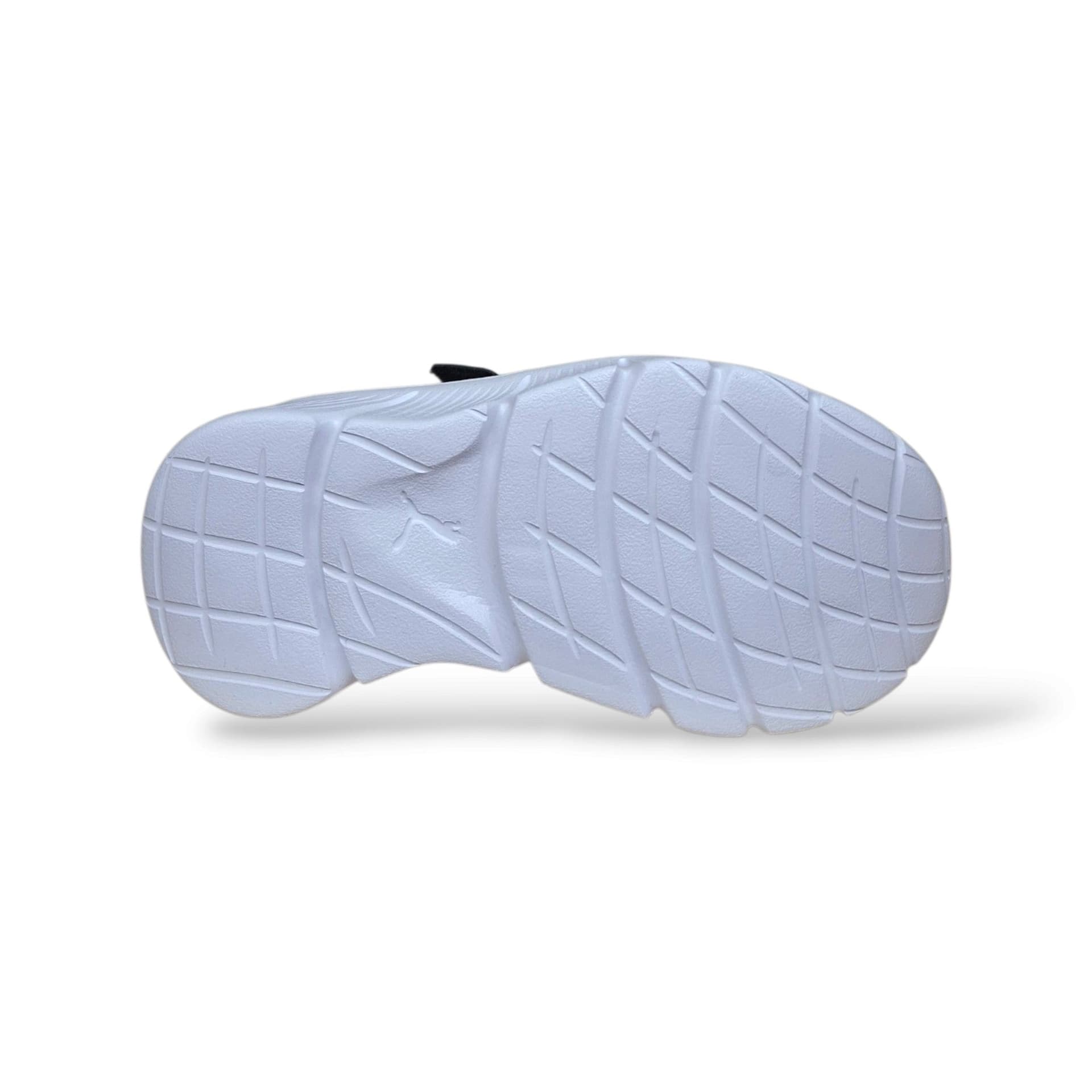 Sneakers Puma Flex Focus bambino nere e bianche in pelle, elastico e velcro, taglie 28-35 - 5
