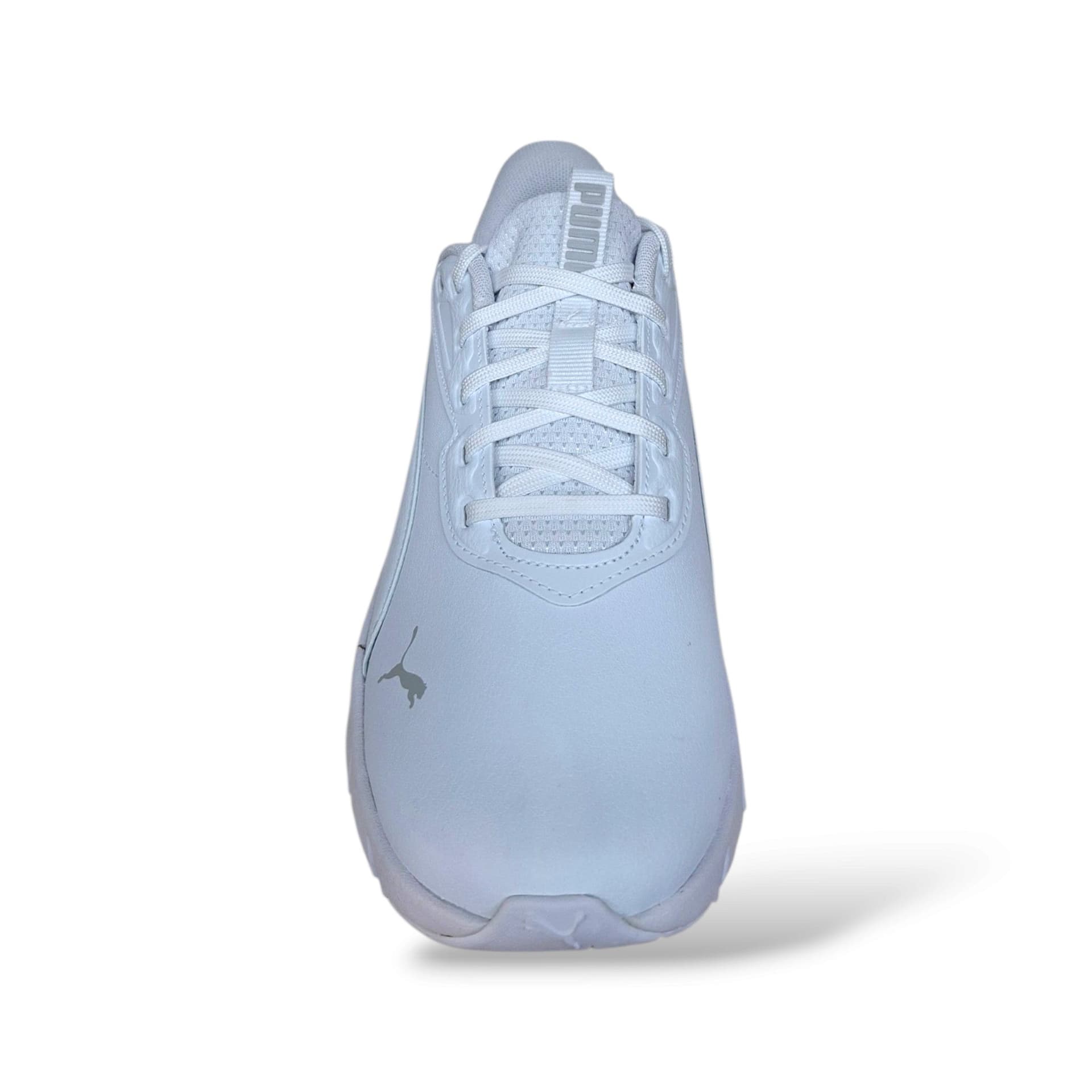 Sneakers Puma Flex Focus bianche in pelle con lacci, taglie 37-38,5 - 4
