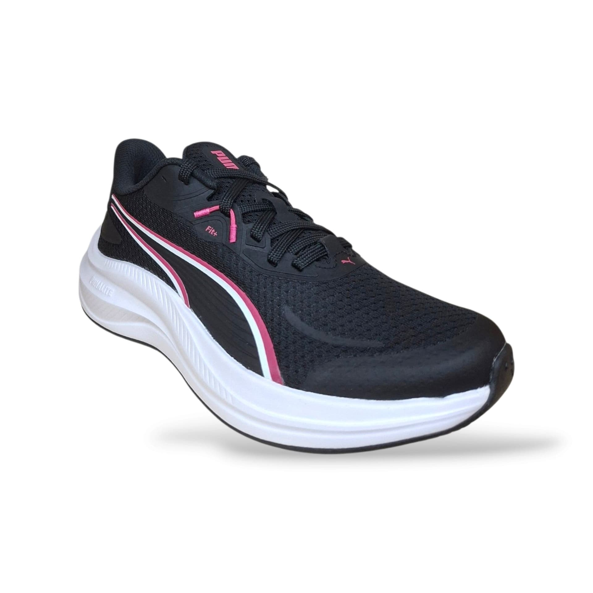 Sneakers Puma Skyrocket bambina nero-fucsia in tessuto, con lacci, taglie 36-38,5 - 2