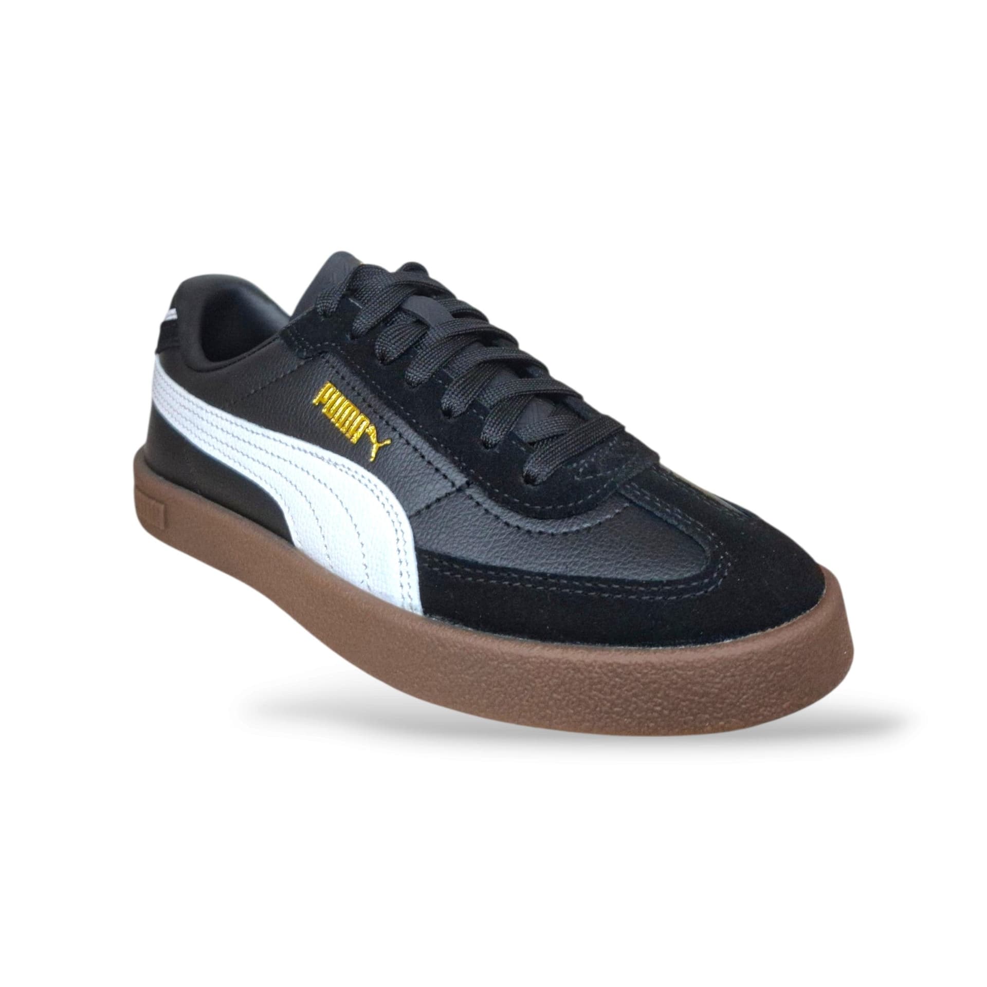 Sneakers Puma Club II ragazza nero-bianco-beige in suede, velcro, taglie 36-38,5 - 2