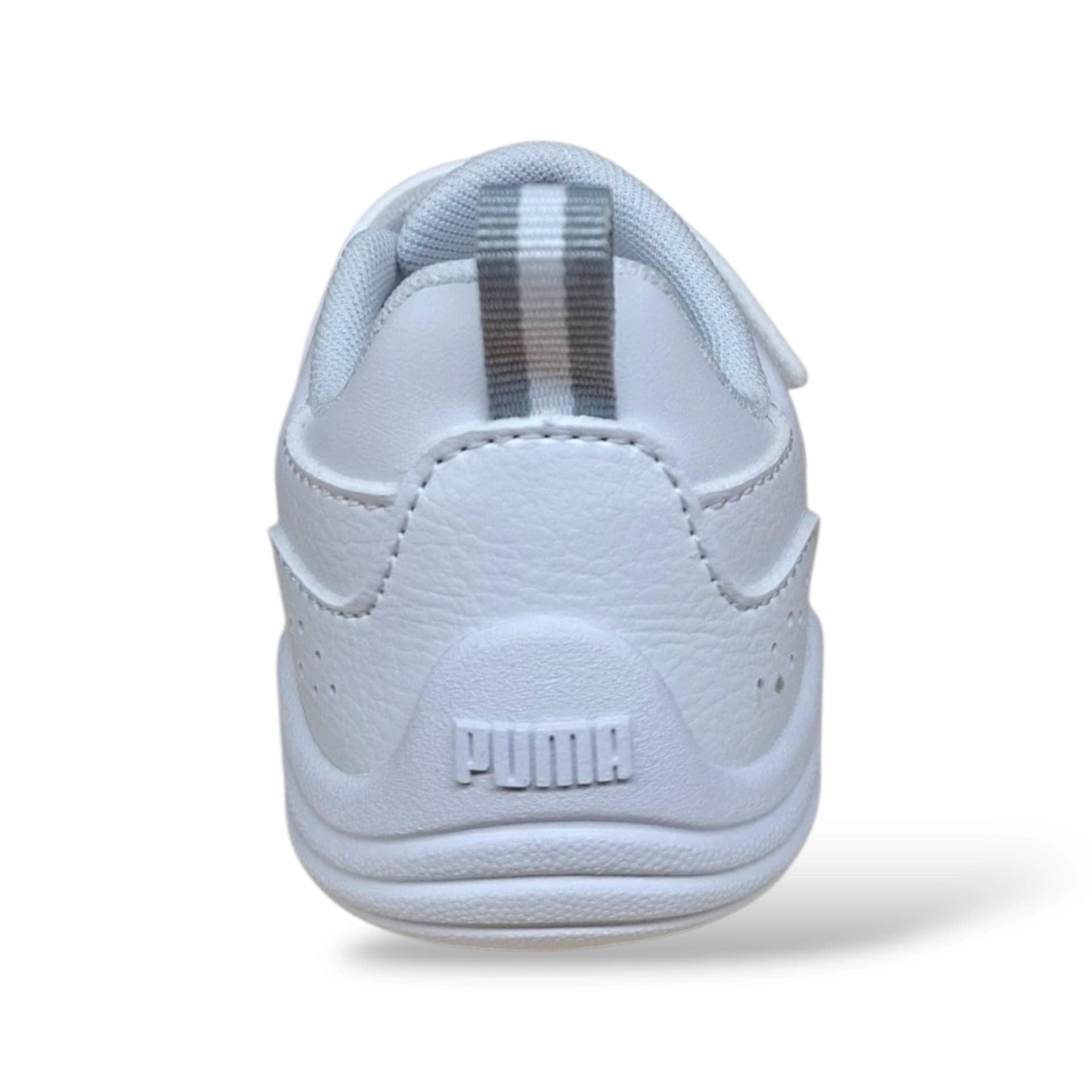 Sneakers Puma Kitten 402848 bianco-grigio con velcro, fondo morbido, taglie 20-27 - 3