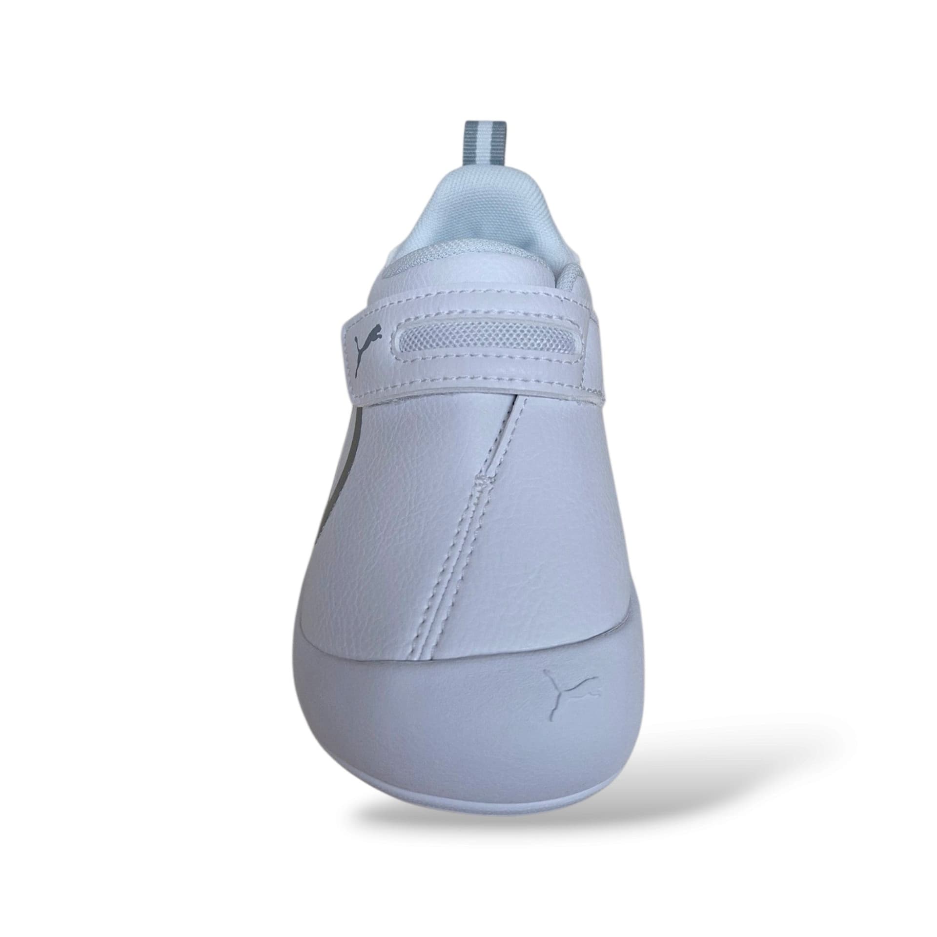 Sneakers Puma Kitten 402848 bianco-grigio con velcro, fondo morbido, taglie 20-27 - 4