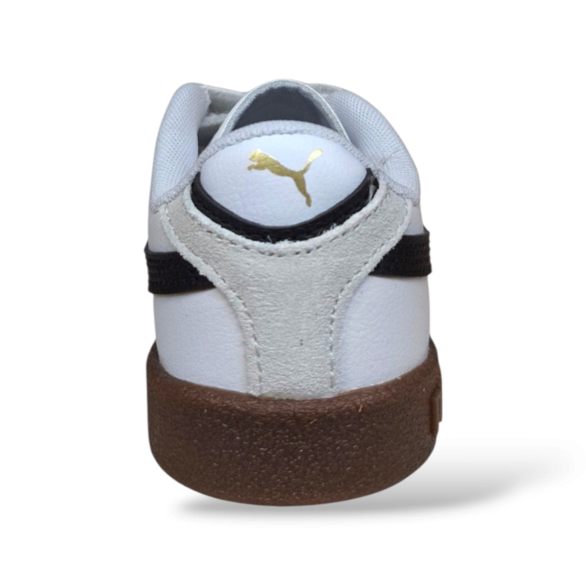 Sneakers Puma Club II bambino bianco, nero, grigio e beige, suede, velcro, taglie 20-35 - 3
