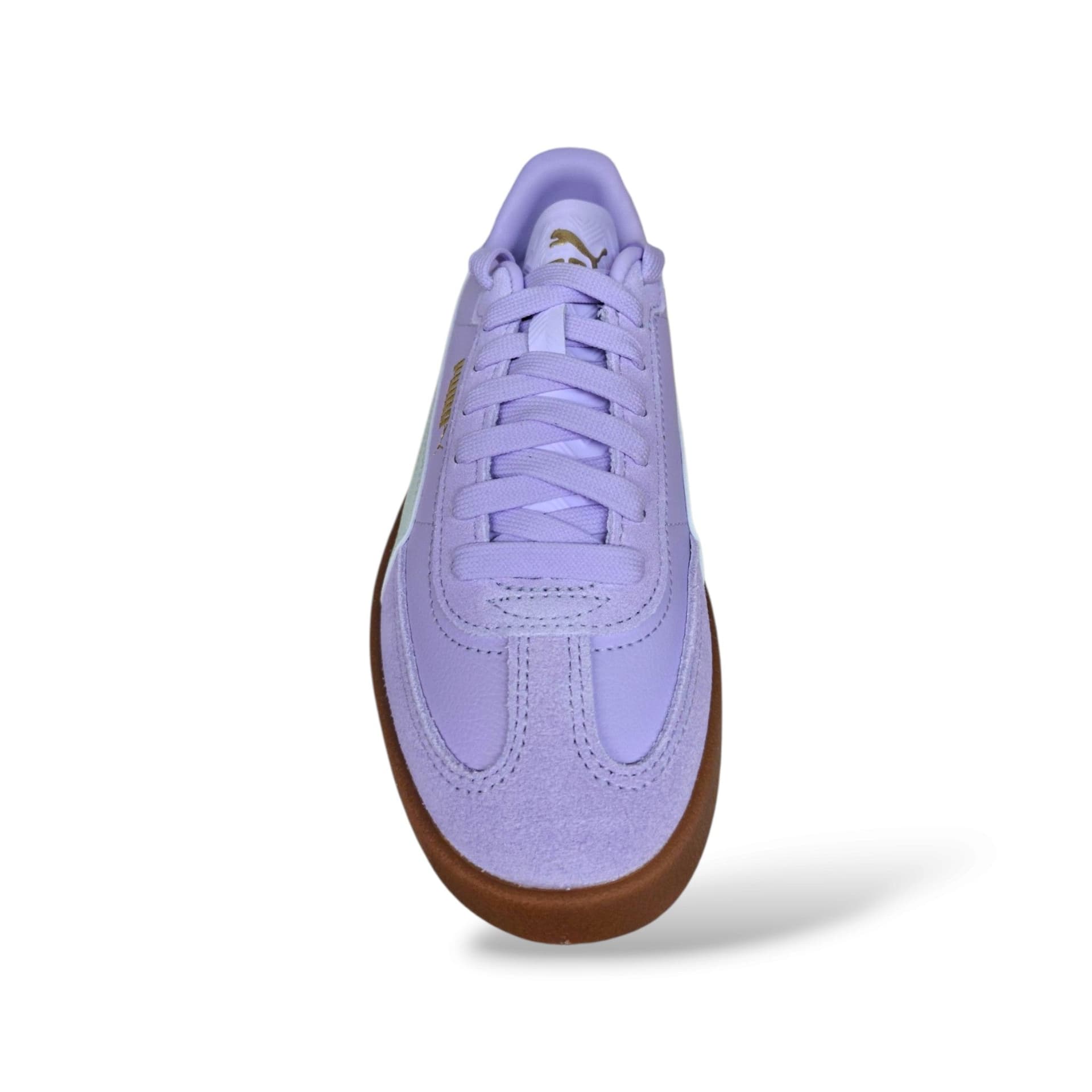 Sneakers Puma Club II bambina glicine e bianche in suede, velcro, taglie 36-38,5 - 4