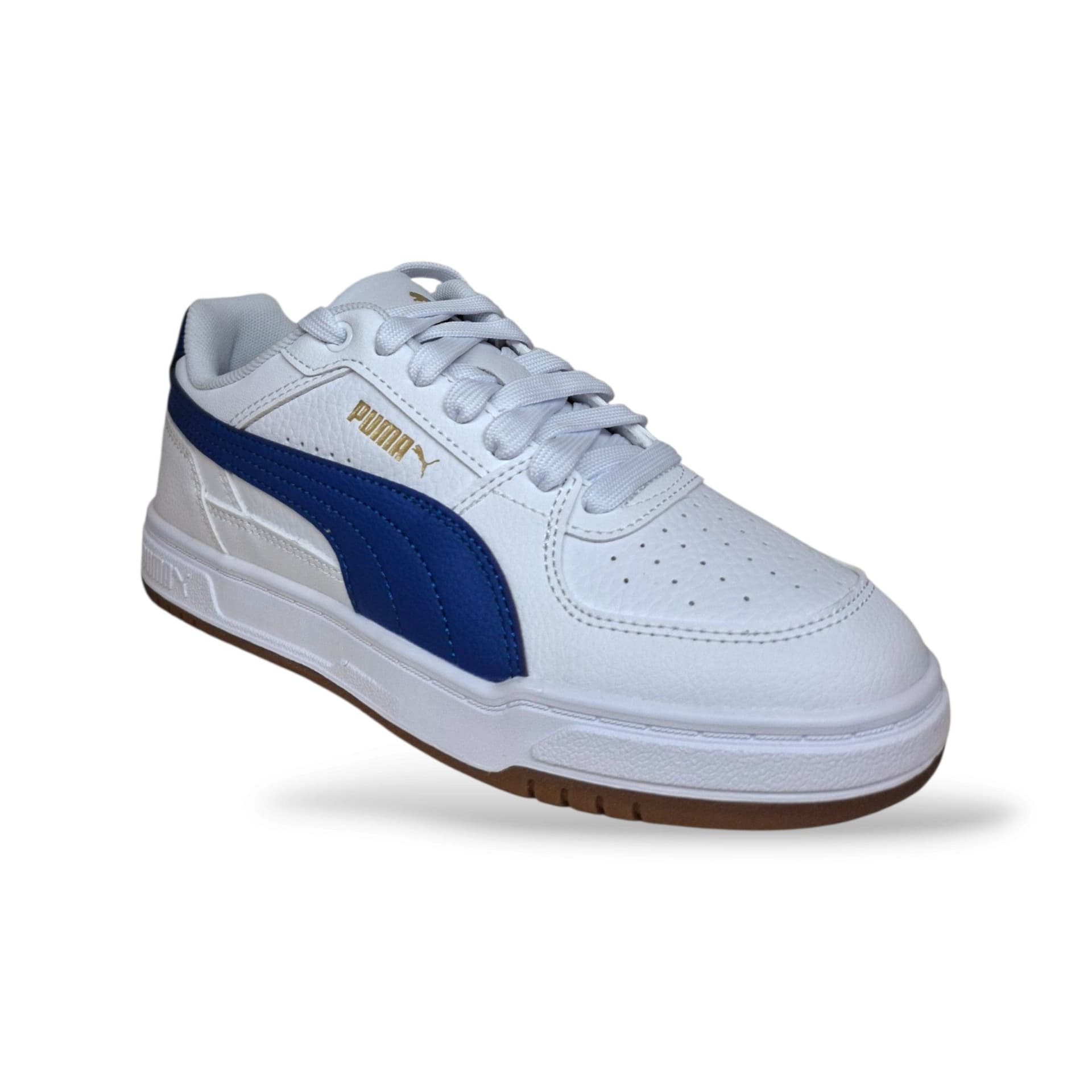 Sneakers Puma Caven unisex bianco-azzurro in pelle con velcro, taglie 36-39 - 2