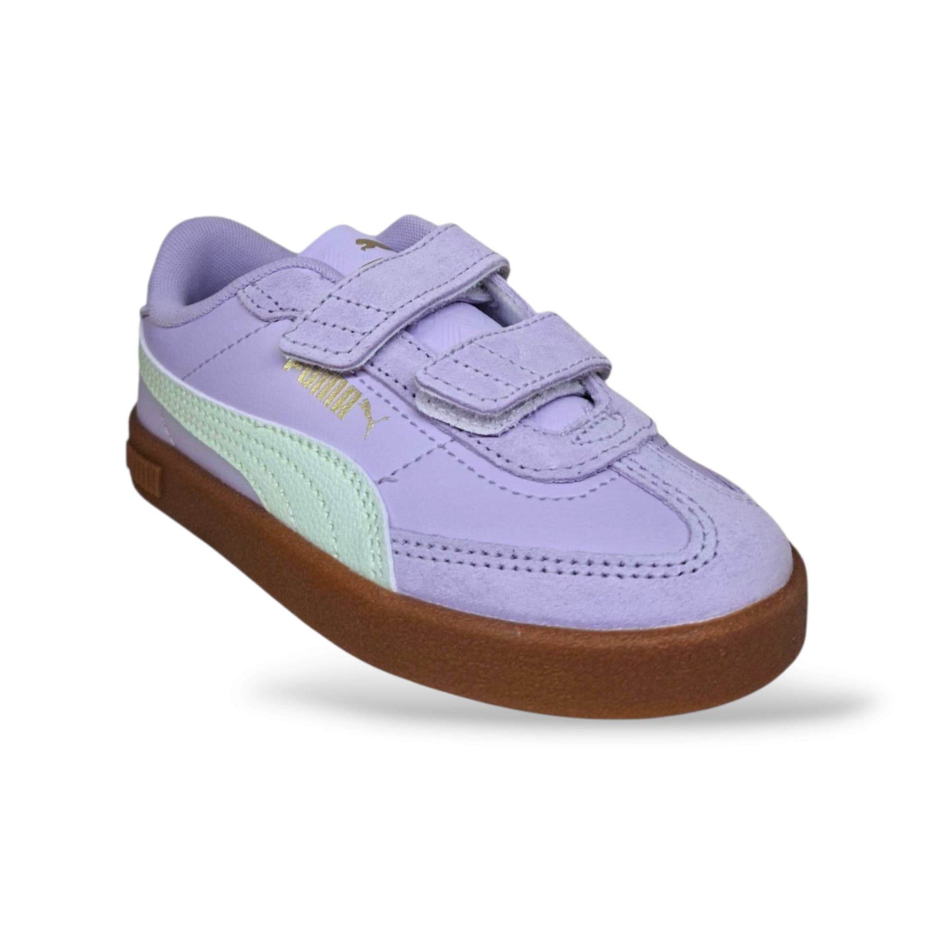 Sneakers Puma Club II ERA glicine-bianco-beige con velcro, taglie 20-35 - 2